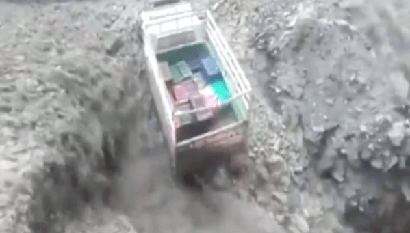 The incident happened due to heavy rain in the region. Himachal truck