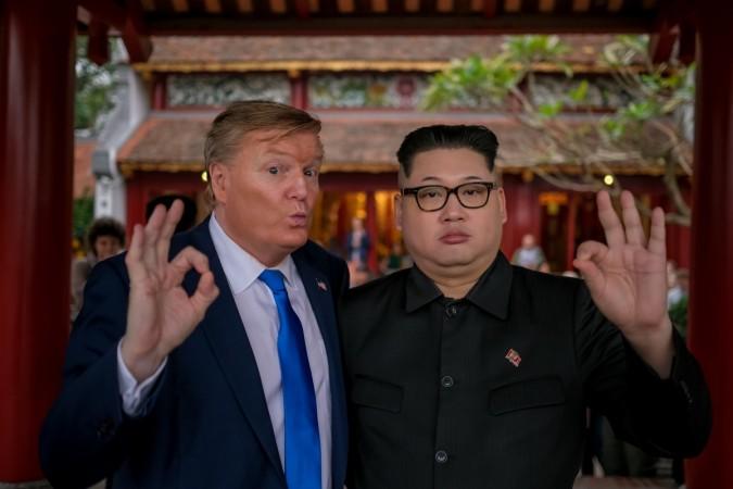 Russell White and Howard X in Hanoi Trump Kim impersonators