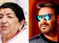 Lata Mangeshkar and Ajay Devgn