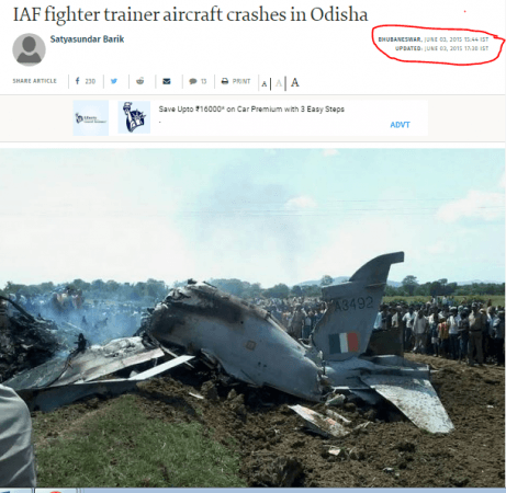 air crash fake news