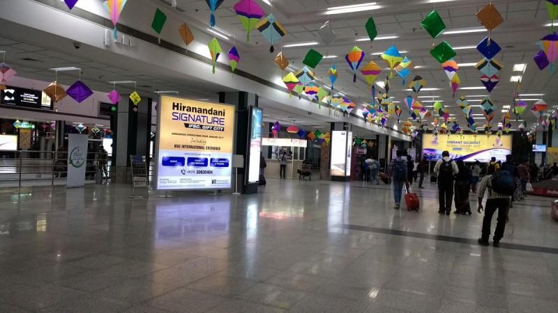 The passenger lounge of Sardar Vallabhbhai Patel International Airport, Ahmedabad. Ahmedabad airport