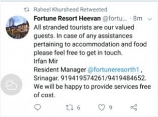 One more hotel in Srinagar offering free services. Kashmir