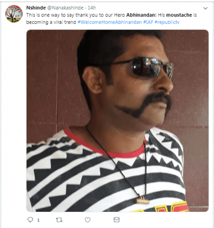 abhinandan varthman moustache 1
