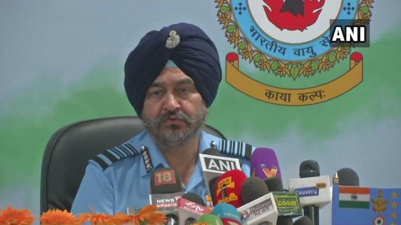 Air Chief Marshal Birender Singh Dhanoa addressing a press conference in Coimbatore. Air Chief Marshal Birender Singh Dhanoa