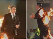 Akshay Kumar sets himself on fire to promote Kesari