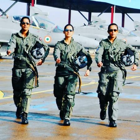 IAF Women Fighter Pilots Fg Offr Bhawana , Fg Offr Avani & Fg Offr Mohana Women in Indian Airforce