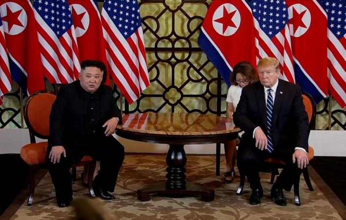 U.S. President Donald Trump (R) and North Korean leader Kim Jong-un (L) during their second summit meeting at the Sofitel Legend Metropole hotel on February 28, 2019 in Hanoi, Vietnam. Kim-Trump in Vietnam