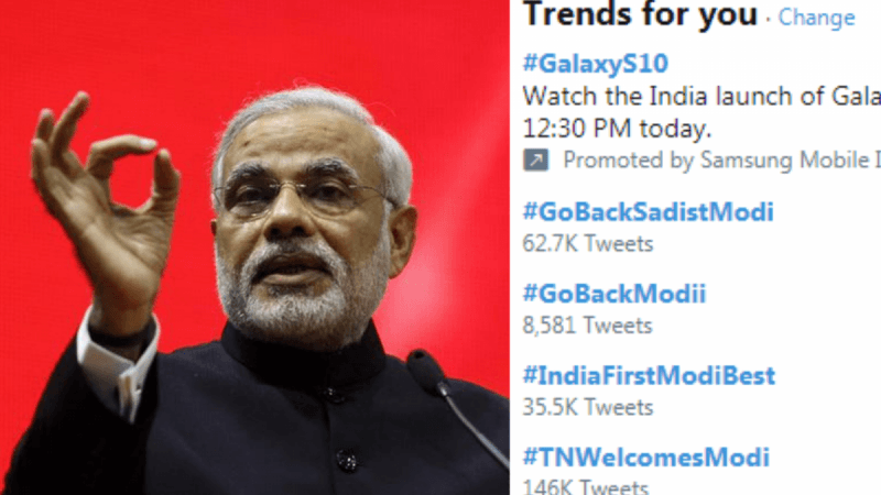 The Twitter posts largely reflect the state's anger over the central government's alleged failure to help people of Tamil Nadu. narendra modi twitter