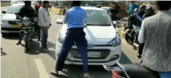 Police have arrested the driver and seized the car. Ghaziabad man
