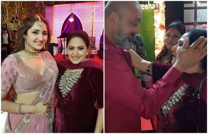 Sanjay Dutt took part in Arya-Sayyeshaa's pre-wedding function. Sanjay Dutt at Arya and Sayyeshaa's wedding