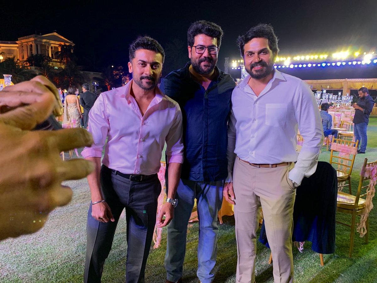 Suriya and Karthi attended Arya-Sayyeshaa's Wedding