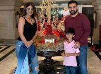 Shilpa Shetty and Raj Kundra with their son Viaan