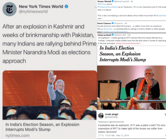 A screenshot of the tweet from the New York Times, deleted now, with the social media response. Nyt tweet