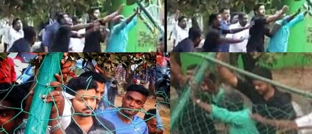 Vijay's fans go berserk upon seeing him on Thalapathy 63 sets. Vijay on the sets of Thalapathy 63