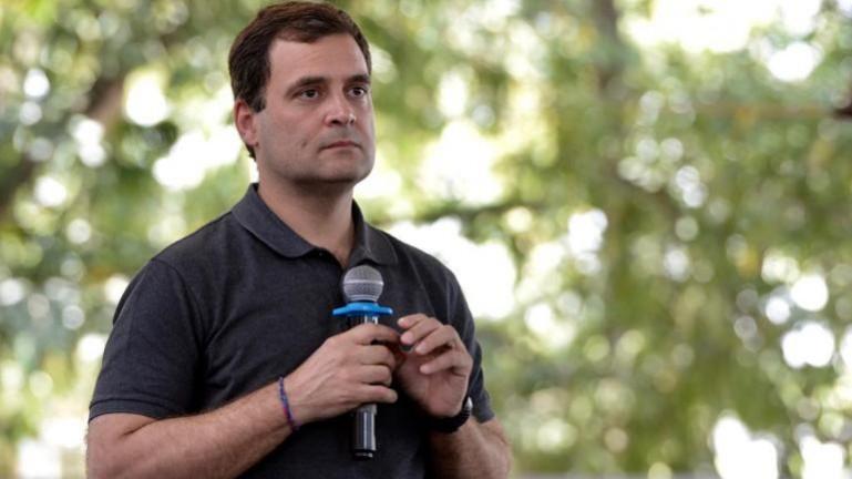 Congress president Rahul Gandhi speaking to students at Stella Maris college in Chennai on March 13. Rahul Gandhi