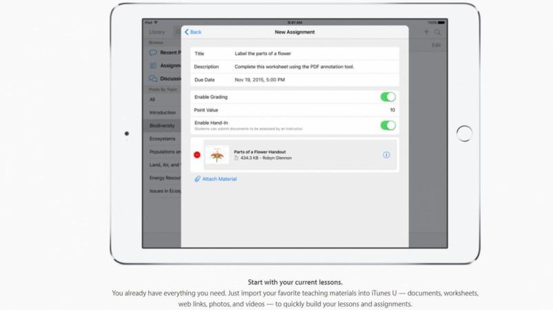 Apple iTunes U Course will help teachers track children's work and understanding of a particular topic and more. Apple, iTunes U Course