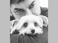 Aamir Khan with his pet dog