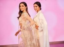 Deepika Padukone with her wax statue