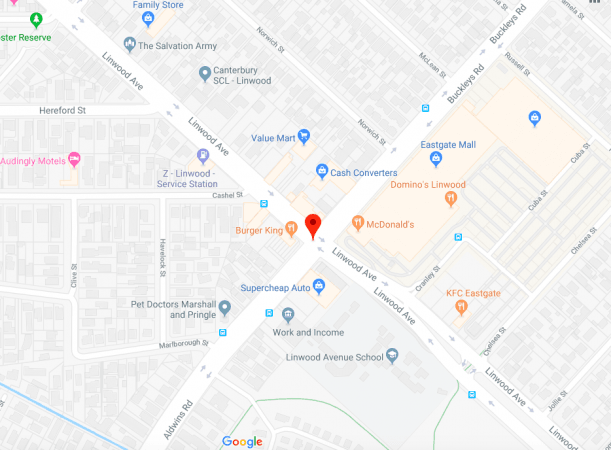 The Linwood Avenue, where the second shooting was reported New Zealand shooting
