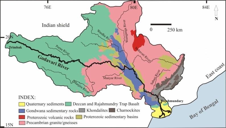 A geological map of the Krishna Godavari Delta region. Krisha Godavari Delta Map