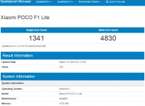 Poco F1 Lite on Geekbench