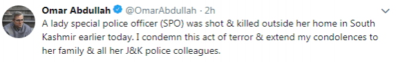 Omar abdullah tweet