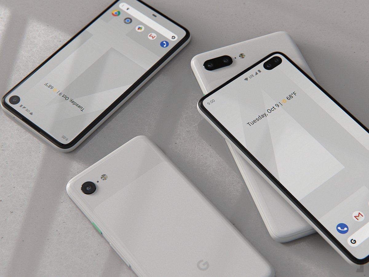Google Pixel 4 and Pixel 4 XL renders