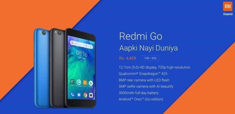 Xiaomi Redmi Go is the company's most affordable phone in India to date. Xiaomi, Redmi Go, Android, specs, India,launch, price