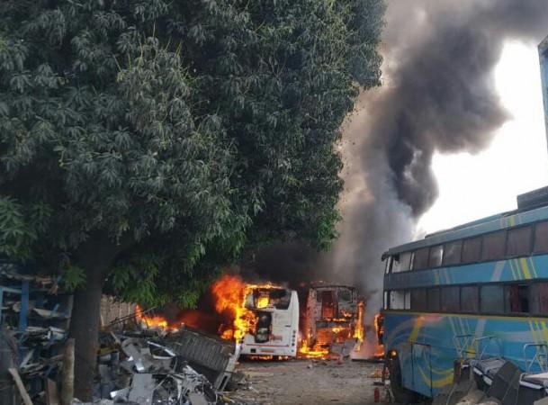 Shindewadi bus garage fire Shindewadi bus garage fire