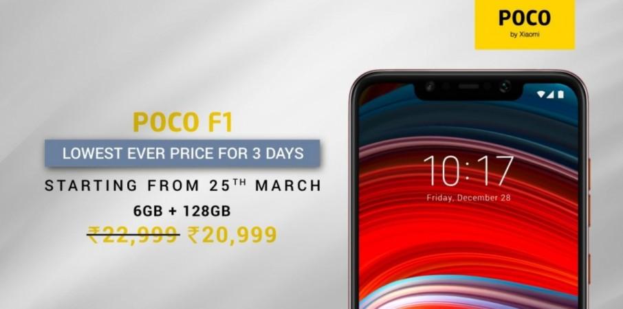 Poco F1 (6GB RAM 128GB storage) model to get price cut for limited time in India Xiaomi, Poco F1, price cut, India