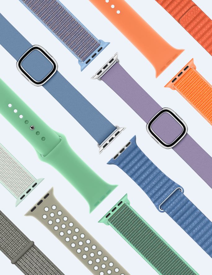 Apple Watch bands spring collection match with new Watch faces coming with new watchOS 5.2 update Apple, new Watch bands, 2019, Spring Collection