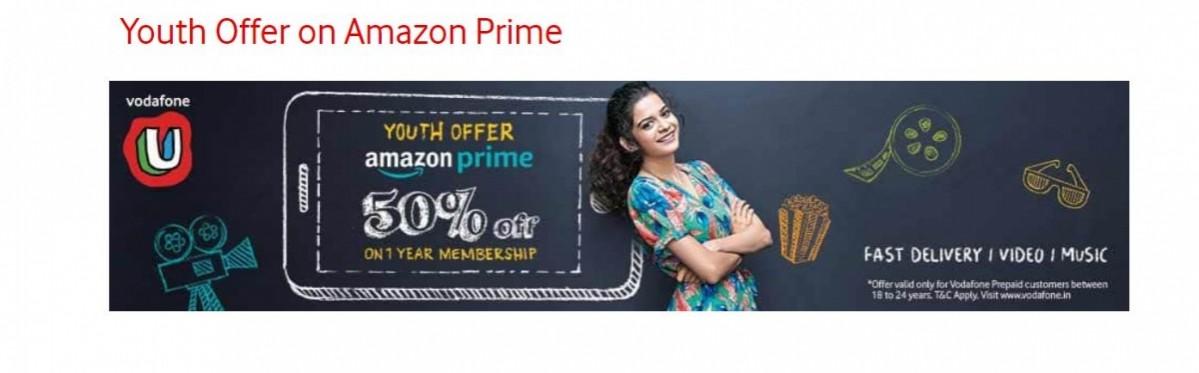 Vodafone Idea prepaid users with a prepaid subscription can avail Youth offer and 50-percent discount on one-year Amazon Prime annual plan. Vodafone Idea, Amazon Prime, Youth Offer