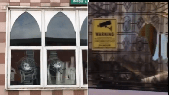 A man reportedly smashed the windows of a mosque overnight. Birmingham terror attack