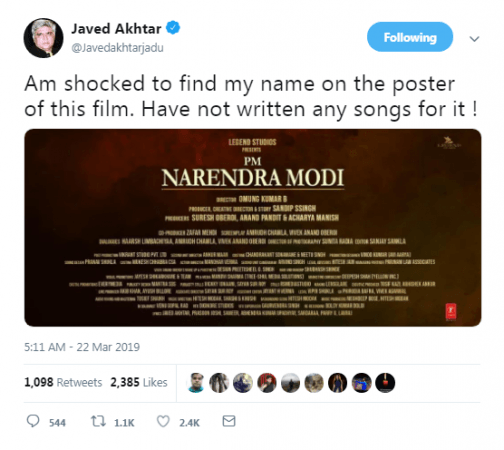 Javed Akhtar tweet