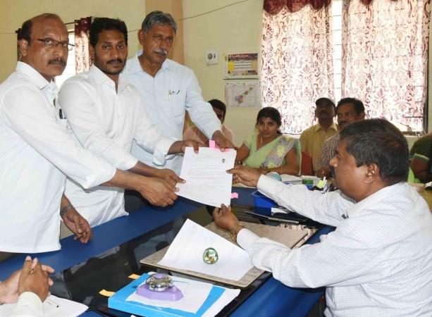 YSR Congress Party chief Y.S. Jaganmohan Reddy files nomination from Pulivendula constituency for next month's elections to the Andhra Pradesh Assembly, on March 22, 2019. YS Jaganmohan Reddy