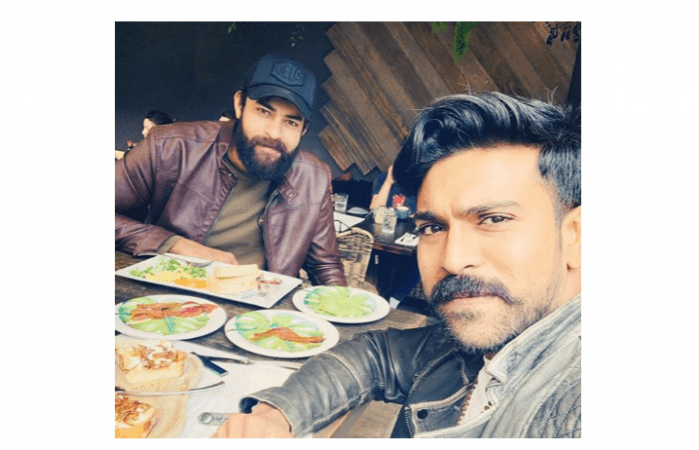 Ram Charan and Varun Tej in California Ram Charan and Varun Tej