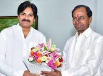 Pawan Kalyan with KTR's father KCR