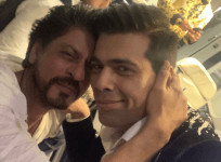 Karan Johar trolls back his haters with a selfie with Shah Rukh Khan