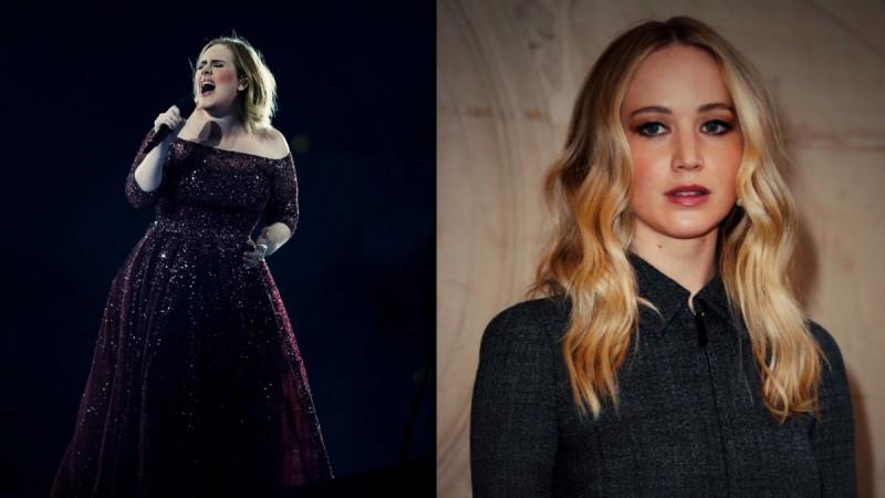 Jennifer Lawrence and Adele. Jennifer Lawrence and Adele