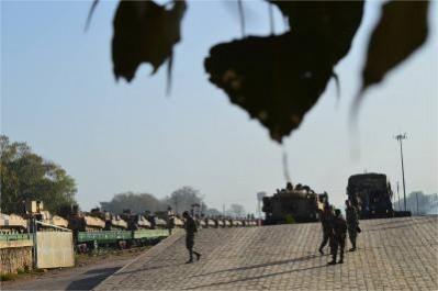 Tanks being loaded on to trains in Babina Cantonment Indian Army Tanks being loaded up in trains