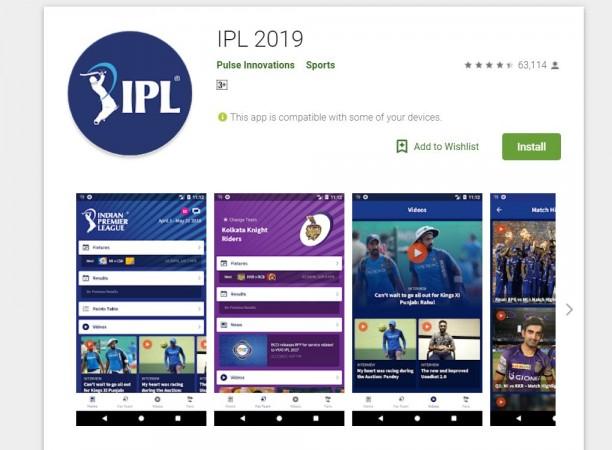 BCCI, IPL 2019, Android, app
