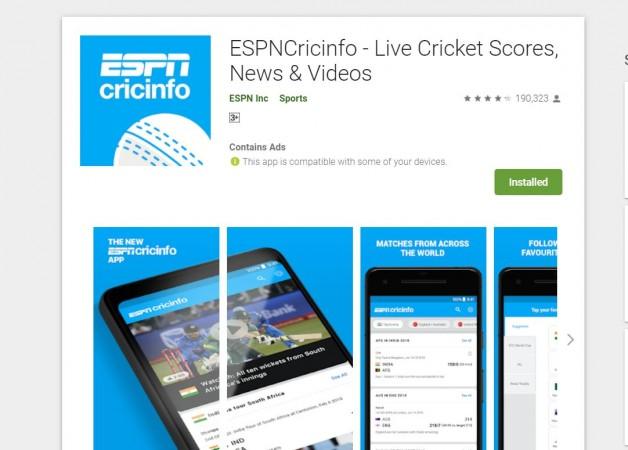 Besides IPL, ESPNCricInfo covers international games and global domestic cricket matches ESPNCricInfo, mobile, app