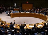 The members of the United Nations Security Council hold a meeting to vote for a resolutions on controlling the turmoil in Venezuela on February 28, 2019 at the United Nations in New York.