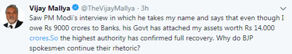 vijay mallya tweet