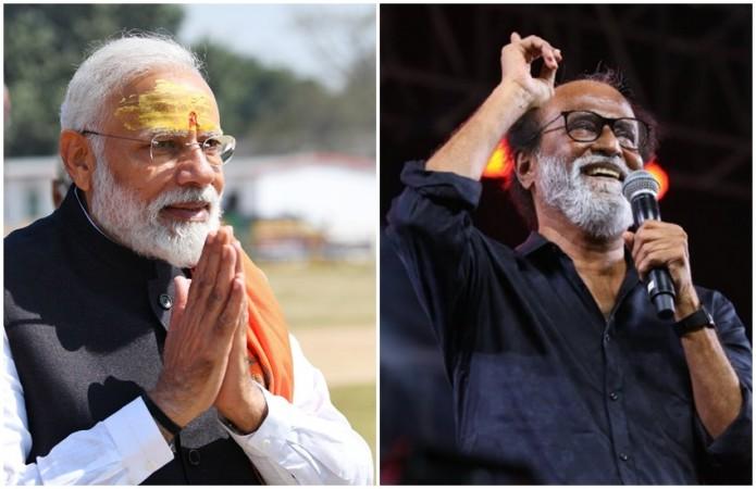 Narendra Modi and Rajinikanth. Narendra Modi and Rajinikanth