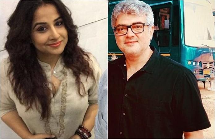 Vidya Balan and Ajith in Nerkonda Paarvai. Vidya Balan and Ajith