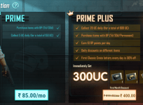 PUBG Mobile Prime plans on Android