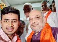 Tejasvi Surya and Amit Shah