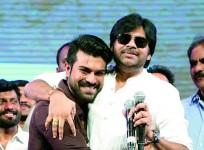 Ram Charan with Pawan Kalyan