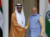 Narendra Modi with Sheikh Mohammed bin Zayed Al Nahyan